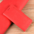 Etui z klapką do Honor 70 5G, Card Slot, czerwone
