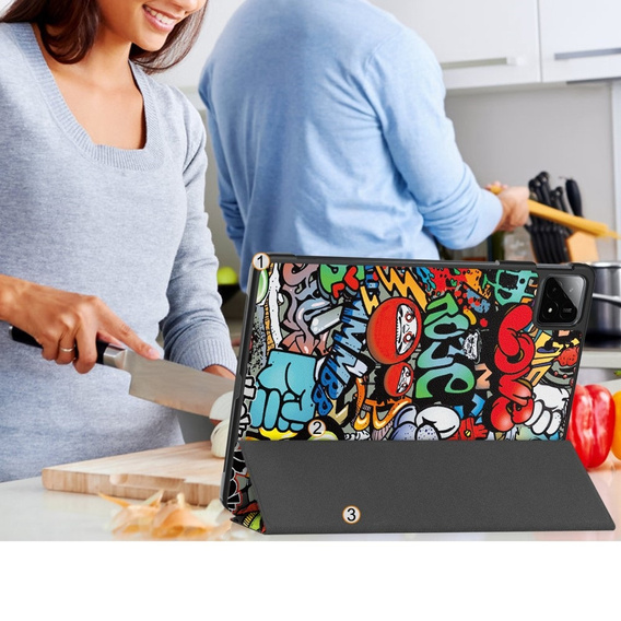 Etui do Xiaomi Pad 6S Pro 12.4, Smartcase, graffiti