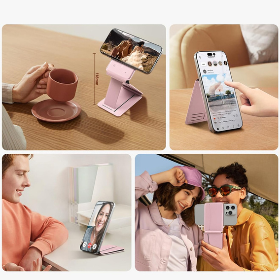 Magnetyczny portfel z podstawką i funkcją NFC SURITCH do iPhone 16 Pro