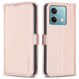 Etui z klapką do Xiaomi Redmi Note 13 5G,BINFEN Wallet, różowe
