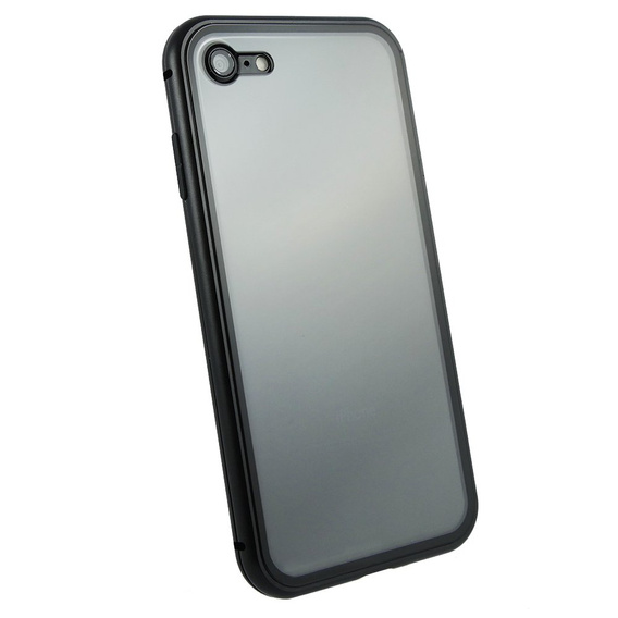 Etui do iPhone 7/8/SE 2020/SE 2022, Magnetic Dual Glass, czarne