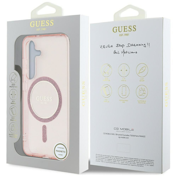 Etui GUESS IML Glitter Circle do Samsung Galaxy S25