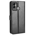 Etui z klapką do Infinix Hot 12 Play 4G, Crazy Horse Wallet, czarne