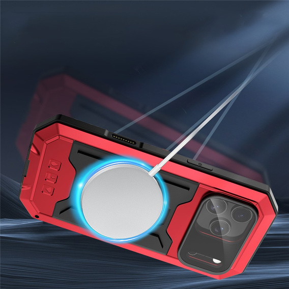 Etui pancerne R-JUST z osłoną ekranu i podstawką do iPhone 17 Pro Max