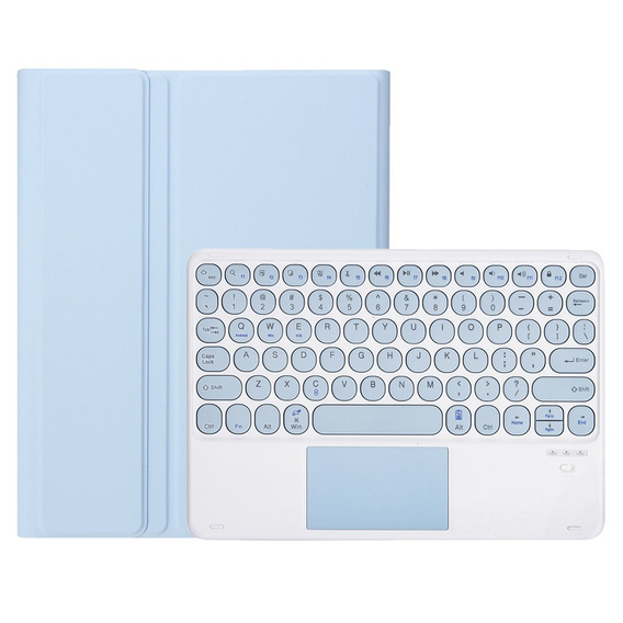 Etui z klawiaturą do Samsung Galaxy Tab S6 Lite 10.4" 2020/2022/2024, Touchpad Pen Slot, niebieskie