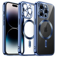 Etui do iPhone 14 Pro, Electro MagSafe, niebieskie + Szkło na ekran