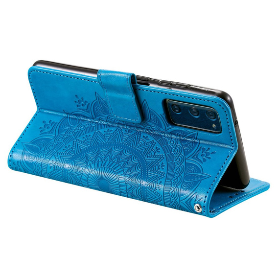 Etui z klapką do Samsung Galaxy A14 4G/5G, Mandala, niebieskie