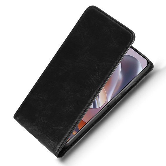 Etui do Motorola Edge 50 Neo / ThinkPhone 25 5G z klapką i kieszenią na kartę – czarne