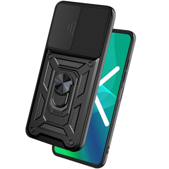Etui pancerne do Xiaomi Redmi Note 10 Pro, CamShield Slide, czarne