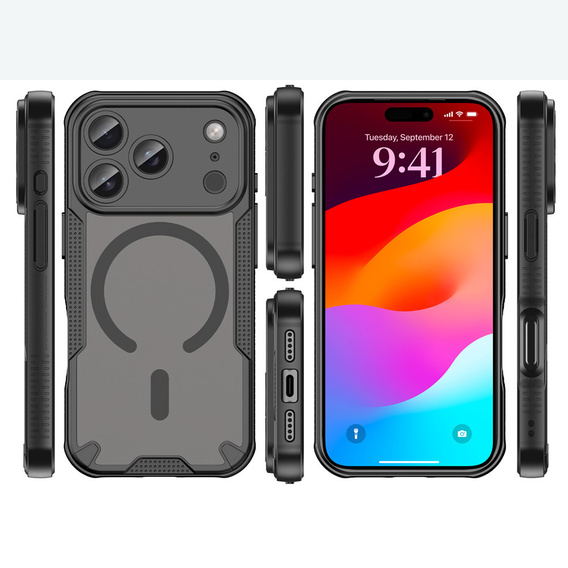 Etui do iPhone 17 Pro Max, do MagSafe, pancerne,  czarne
