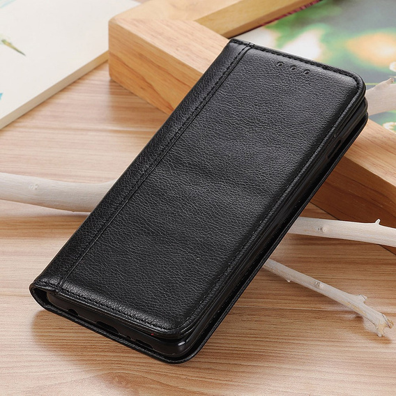 Etui do Sony Xperia 10 V, Wallet Litchi Leather, czarne