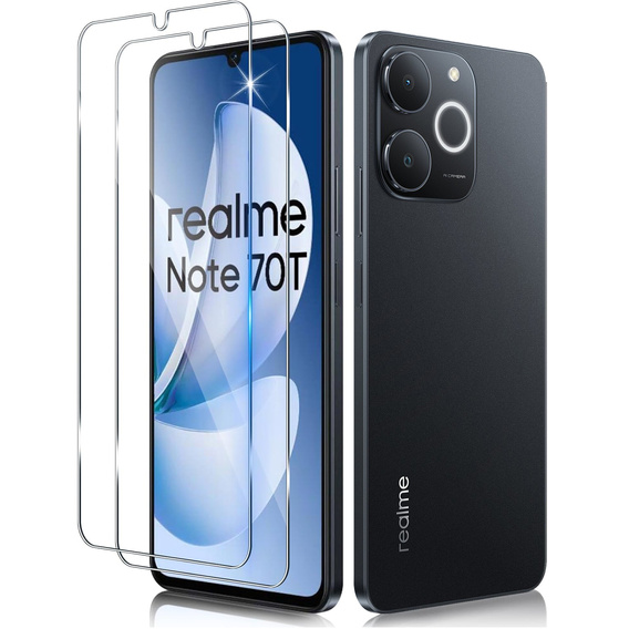 2x Szkło Hartowane ERBORD 9H Hard Glass do Realme Note 70T 4G – codzienna ochrona w eleganckim wydaniu