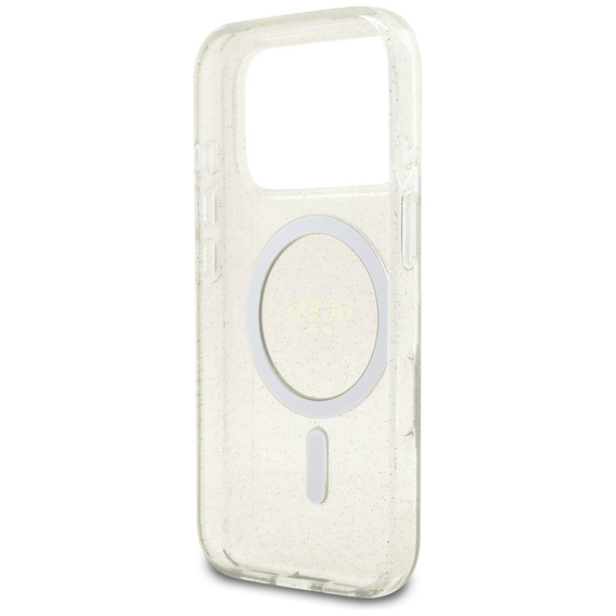 Etui Guess IML Glitter Pearl Strap MagSafe do iPhone 17 Pro Max