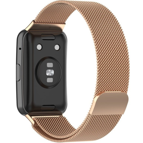 Pasek Bransoleta Milanese do Huawei Watch Fit, Różowe złoto