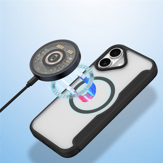 Etui Dux Ducis do iPhone 17, Skin X Pro,  z klapką, do MagSafe, czarne