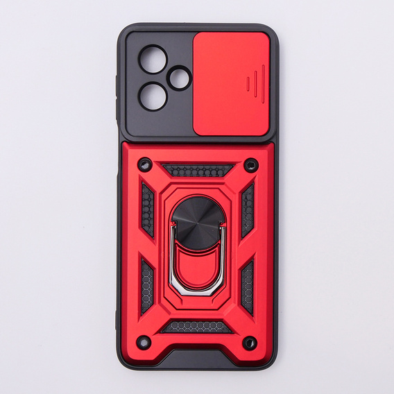 Etui pancerne do Motorola Moto G54 5G, CamShield Slide, czerwone
