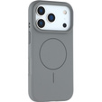 Etui silikonowe do iPhone 17 Pro, do MagSafe, antywstrząsowe, szare