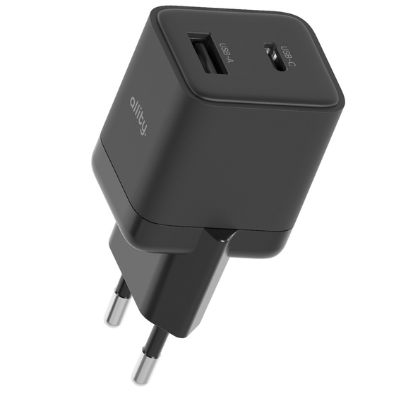 Allity ATC-01 – Ładowarka Sieciowa GaN 30W USB-C + USB-A - czarna