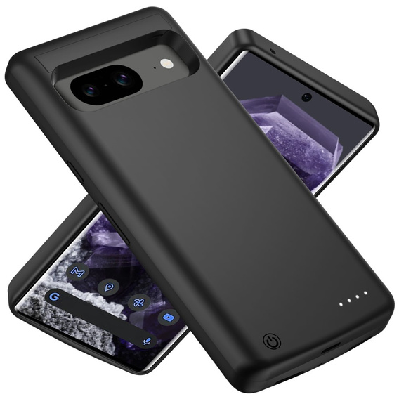 Etui z Baterią 10000mAh do Google Pixel 8, czarne