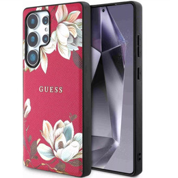 Etui GUESS do Samsung Galaxy S25 Ultra, Fuksja wzór w kwiaty