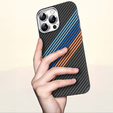 Etui do iPhone 16 Pro, Carbon Fiber MagSafe, granatowe