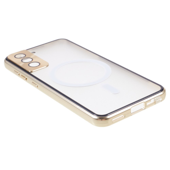 Etui Magnetic Dual Glass MagSafe do Samsung Galaxy S21, złote