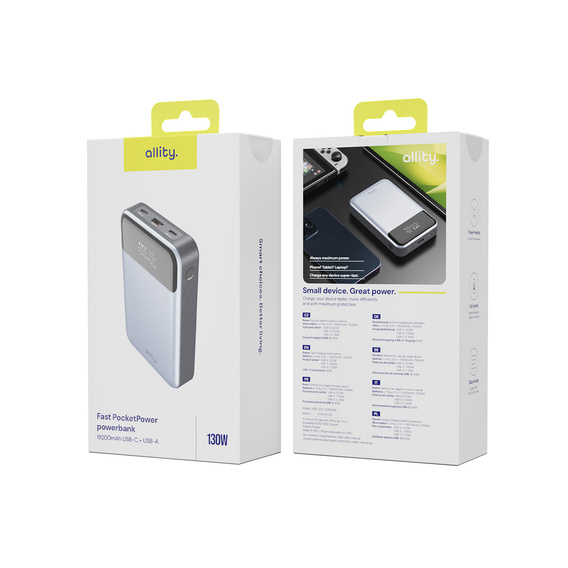 Allity APB‑200 Powerbank do laptopa 130W 19200 mAh