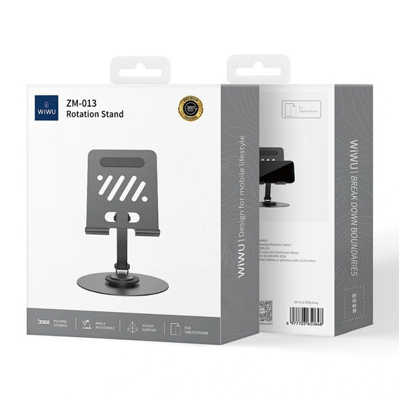 Regulowana podstawka pod telefon i tablet 360° – stabilność, wygoda i styl - czarna