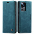Etui CASEME do Xiaomi 12T / 12T Pro, Leather Wallet Case, turkusowe