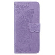 Etui z klapką do Xiaomi Poco F6 Pro, Butterfly, fioletowe