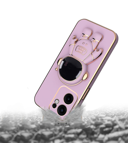 Etui do Oppo Reno 13F / Oppo Reno 13FS, Astronaut, fioletowe