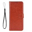 Etui z klapką do Realme 14 5G / Realme 14T 5G, Crazy Horse Wallet, brązowe