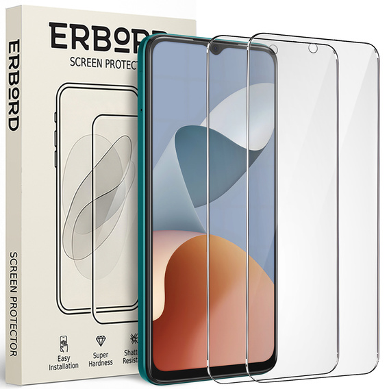 2x Szkło Hartowane ERBORD 9H Hard Glass do ZTE Blade A34 – codzienna ochrona w eleganckim wydaniu