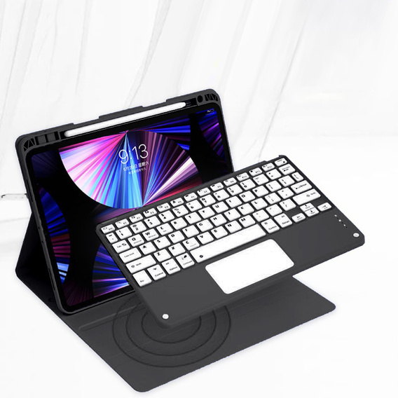 Etui z klawiaturą do iPad Air 10.9" 2022/2020 (5/4 gen.), Touchpad, czarne