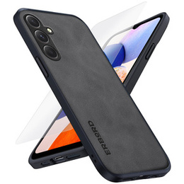 Zestaw Etui do Samsung Galaxy A14 5G, ERBORD Business, z blaszką do uchwytów samochodowych, Szare + Szkło