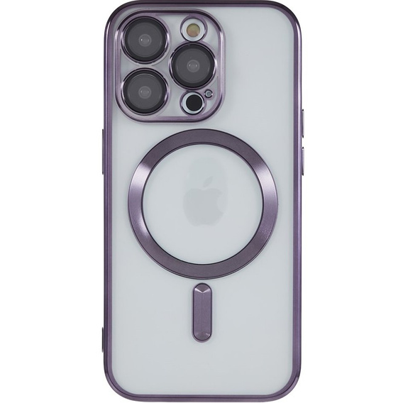 Zestaw Etui do iPhone 14 Pro, MagSafe Hybrid, fioletowe + Szkło