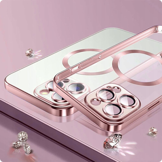 Etui do iPhone 11 Pro, Electro MagSafe, różowe + Szkło na ekran