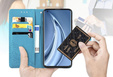 Etui z klapką do Oppo Reno 12, Mandala, niebieskie