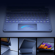 Etui z klawiaturą do Samsung Galaxy Tab S7 / S8, Dexnor Magnetic Keyboard Touchpad, niebieskie