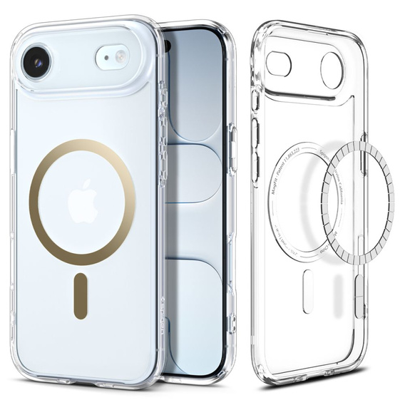 Etui Spigen Ultra Hybrid MagSafe do iPhone 17 Air, Clear / Gold