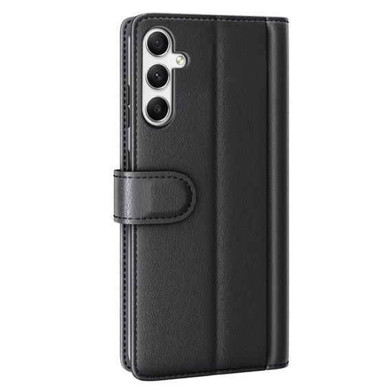 Etui z klapką do Samsung Galaxy A35 5G, Split Leather, czarne