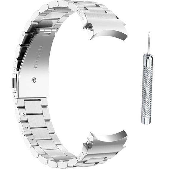 Pasek Bransoleta do Samsung Galaxy Watch 4/5/6 40/42/43/44/45/46/47mm, Srebrna