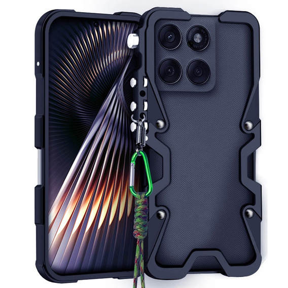 Aluminiowe etui ochronne bumper do Motorola Edge 60 5G / 60 Fusion 5G – czarne