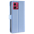 Etui z klapką do Motorola Moto G84 5G, Wallet Zipper Pocket, niebieskie