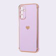 Etui do Samsung Galaxy A14 4G/5G, Electro heart, fioletowe