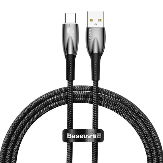 Baseus Glimmer – wytrzymały kabel USB-A do USB-C 100W, 2 m - czarny
