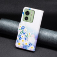 Etui z klapką do Motorola Edge 40 5G, Wallet, Butterfly & Flowers białe