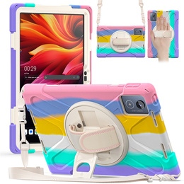 Pancerne etui do Lenovo Tab K11 Plus z podstawką i paskiem – wielokolorowe