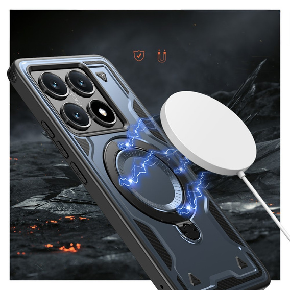 Etui do Xiaomi 14T Pro, Military MagSafe, niebieskie