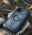 Etui pancerne do iPhone 12 / iPhone 12 Pro, Dexnor CamProtect MagSafe, granatowe (Dwie ramki)